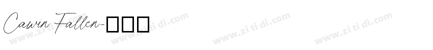 Cawin Fallen字体转换
